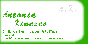 antonia kincses business card